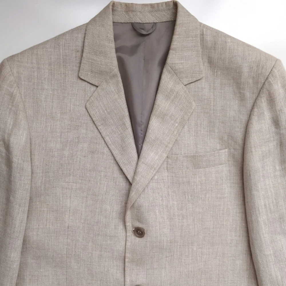 KACHINS Men's Linen Blazer Jacket Custom Made Fully Lined